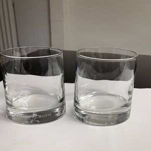 Johnnie Walker Embossed Diamond Prism Base Whiskey Glasses